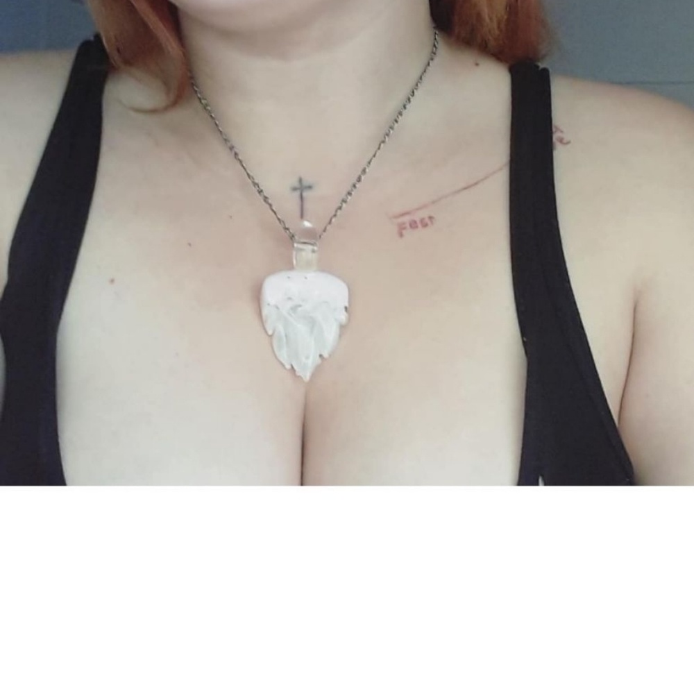 Hand blown glass "illuminati" pendant